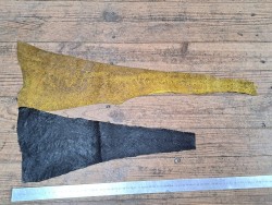 Lot de 2 peaux uniques - Cabillaud - cuir de poisson véritable - Cuir en stock