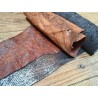 Lot de 2 peaux uniques - Cabillaud - cuir de poisson véritable - Cuir en Stock
