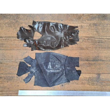 Peau de cuir de lezard - véritable - Cuir en stock