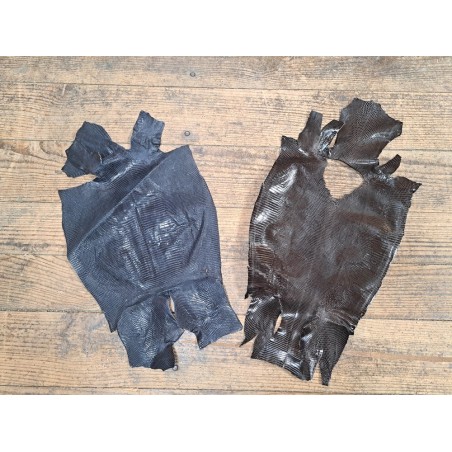 Peau de cuir de lezard - véritable - cuir en stock