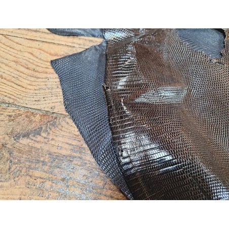 Peau de cuir de lezard - véritable - Cuir en stock