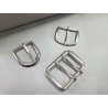 LOT de 3 boucles de ceinture - D - Nickelé - Cuirenstock