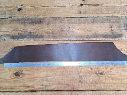 Morceau de collet de vache tannage végétal lisse - Marron