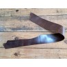 Morceau de collet tannage végétal lisse - Châtaigne - Cuir en Stock