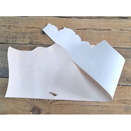 Bande de collet tannage végétal lisse - Naturel - Cuir en Stock