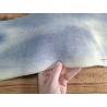 Bande de collet de vache minéral - Bleu/crème - Cuir en Stock