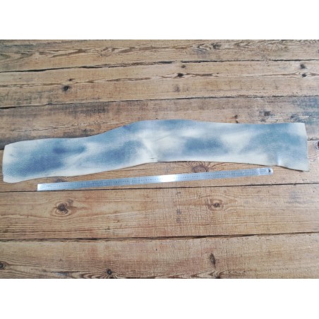 Bande de collet de vache minéral - Bleu/crème - Cuir en Stock