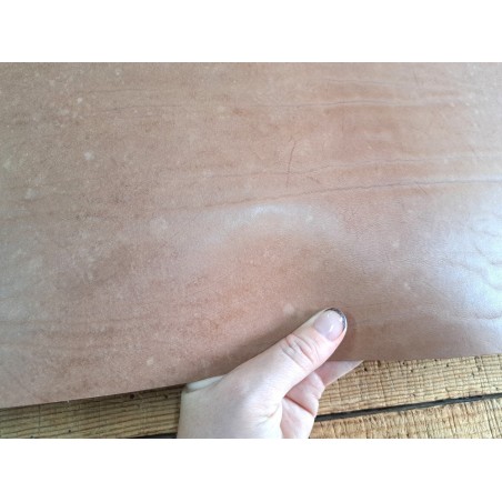 Morceau de collet tannage végétal lisse - Brun pâle