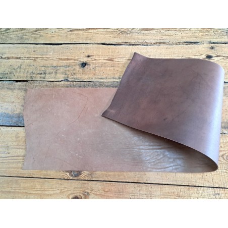 Morceau de collet tannage végétal lisse - Brun pâle