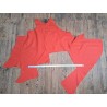 veau swift lisse - orange sanguine - maroquinerie - cuir en tsok