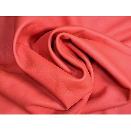 veau swift lisse - orange sanguine - maroquinerie - cuirentsok