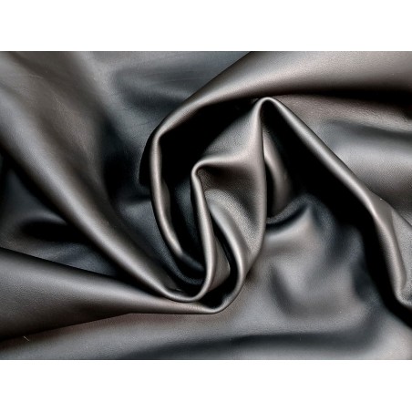 Peau de cuir de veau swift lisse - noir - maroquinerie - Cuir en stock