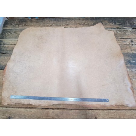 Collet de vache tannage végétal 2,1 mm – cuir naturel 2ᵉ choix