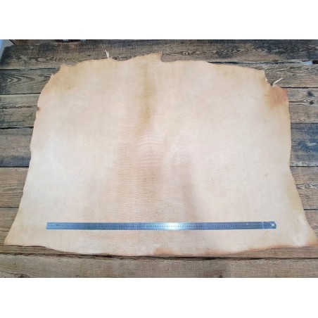 Collet de cuir de vache naturel – Végétal 2ᵉ choix