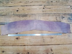 Bande de collet de vache tannage végétal - mauve - cuir à ceinture - Cuir en stock