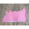 Morceau de cuir de vachette grainée - Rose - Cuir en Stock