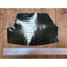 Peau de cuir de crocodile véritable - Vert anglais - Cuir en Stock