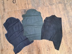 Lot de 3 peaux de cuir stretch - diverses couleurs - Cuir en Stock