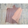 Morceau de cuir de vachette tannage ferme - Petits grains - Brun