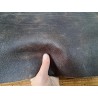 Bande de collet tannage végétal lisse - Noir mat - Cuir en Stock