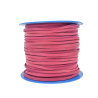 Lacet en cuir carré - 3.5 mm - Rose fushia