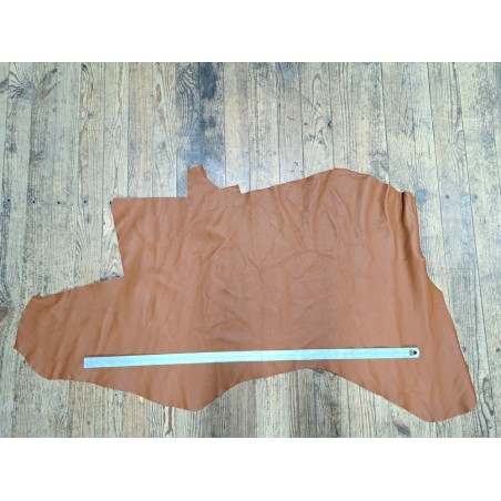 Demi-peau de cuir de veau grainé - Fauve - Cuirenstock