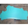 peau de cuir de vache lisse - bleu turquoise - cuir en stock