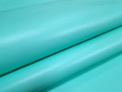 peau de cuir de vache lisse - bleu turquoise - Cuir en stock