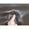 peau de cuir de veau lisse - chocolat noir - Cuir en stock
