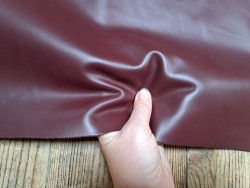 Demi peau - lisse - cuir de veau - lie de vin - cuirenstock