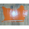 Morceau de cuir de vache lisse satiné - Orange - Cuir en stock