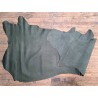 Bande de cuir de vache grainée nuancé - kaki - Cuir en Stock