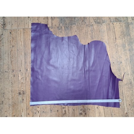 morceau veau - violet - maroquinerie - cuir en stock