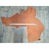 Demi peau - vache - brun orangé - cuir en stock