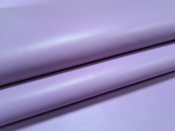 Demi-peau de cuir de vachette lisse mat - Parme - Cuir en Stock