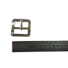 Petite boucle carrée - nickelé - 15 mm - Cuir en stock