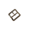 Petite boucle carrée - nickelé - 15 mm - Cuir en Stock