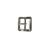 Petite boucle carrée - nickelé - 15 mm - Cuir en Stock