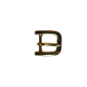 Petite boucle demi D - laiton - 15 mm - Cuir en Stock