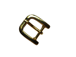 Petite boucle demi D - laiton - 15 mm - Cuir en stock
