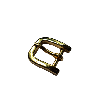 Petite boucle demi D - fil épais - laiton - 15 mm - Cuir en Stock