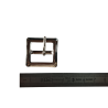 Boucle carrée- nickelé - 20 mm - ceinture - bouclerie - accessoires - cuir en stock