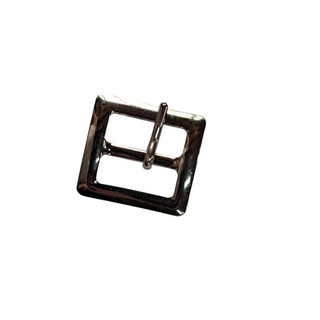 Boucle de ceinture carrée - Nickelé - 20 mm - Cuirenstock