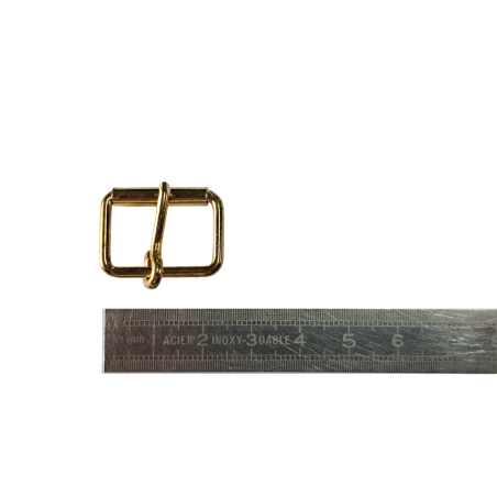 Boucle rectangulaire à rouleau - laiton - 20 mm - ceinture - bouclerie - accessoires - cuirenstock