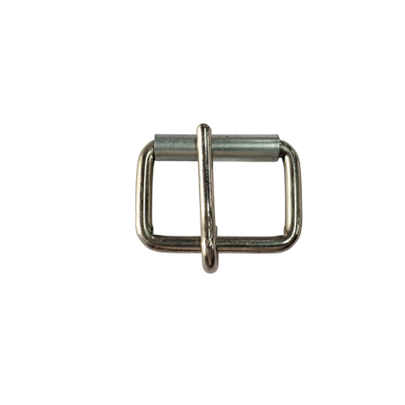 Boucle rectangulaire à rouleau - nickelé - 25 mm - ceinture - bouclerie - accessoires - cuirenstock