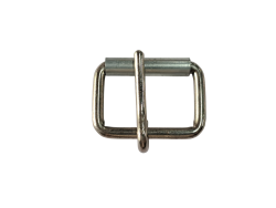 Boucle rectangulaire à rouleau - nickelé - 25 mm - ceinture - bouclerie - accessoires - cuirenstock