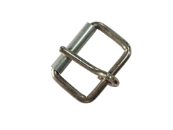 Boucle rectangulaire à rouleau - nickelé - 25 mm - ceinture - bouclerie - accessoires - cuir en stock