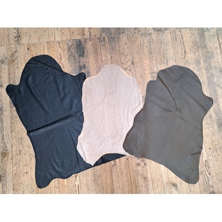 Lot de 3 peaux de cuir stretch - vêtement - divers - Cuir en Stock