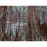 Peau de cuir de crocodile véritable - Marron - Cuir en Stock