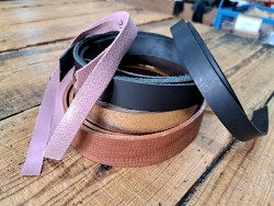 5 bandes de cuir classique ou à effet - 2ème choix